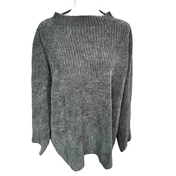 YARNWORKS Women 3X Gray Knit Soft Oversized Pullover‎ Sweater Tunic Vintage y2k - Picture 1 of 8